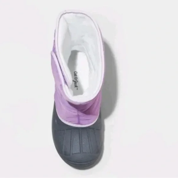 Girl's Asher Winter Boots - Cat & Jack Purple Size 4 - Picture 3 of 4
